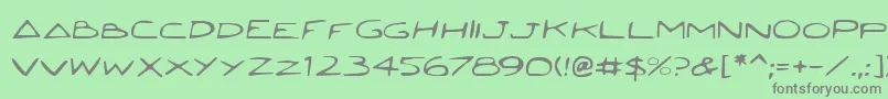 フォントJettaf – 緑の背景に灰色の文字