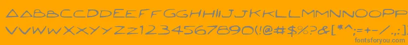 Jettaf Font – Gray Fonts on Orange Background