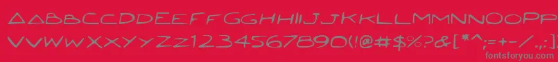 フォントJettaf – 赤い背景に灰色の文字
