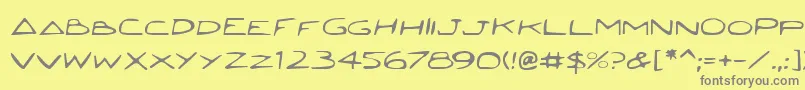 フォントJettaf – 黄色の背景に灰色の文字