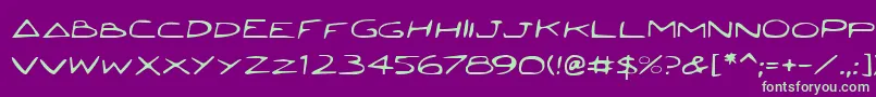 Jettaf Font – Green Fonts on Purple Background