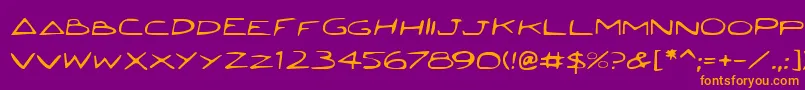 Jettaf Font – Orange Fonts on Purple Background