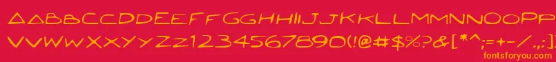 Jettaf Font – Orange Fonts on Red Background
