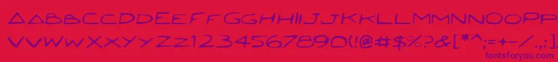 Jettaf Font – Purple Fonts on Red Background