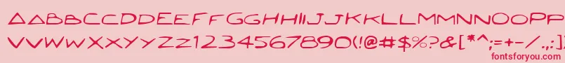 Jettaf Font – Red Fonts on Pink Background