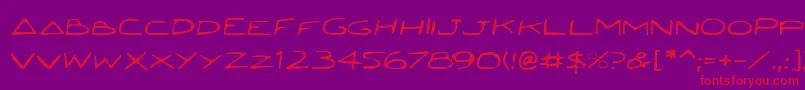Jettaf Font – Red Fonts on Purple Background
