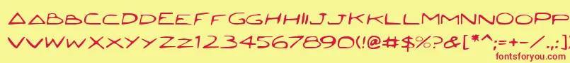 Jettaf Font – Red Fonts on Yellow Background