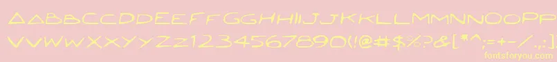 Jettaf Font – Yellow Fonts on Pink Background