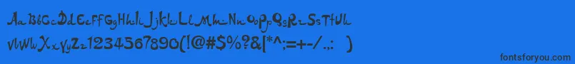 Dsarabic Font – Black Fonts on Blue Background