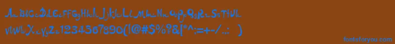 Dsarabic Font – Blue Fonts on Brown Background