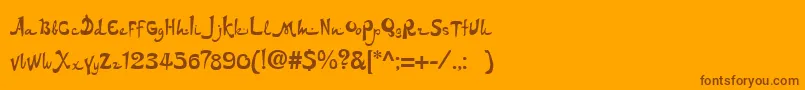 Dsarabic Font – Brown Fonts on Orange Background