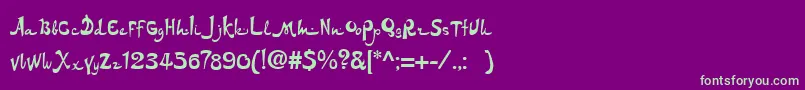 Dsarabic Font – Green Fonts on Purple Background