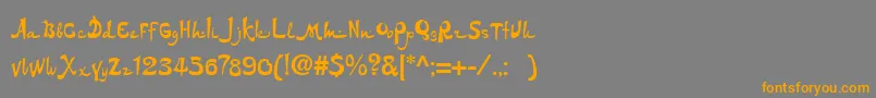 Dsarabic Font – Orange Fonts on Gray Background