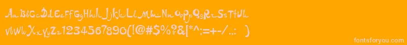 Dsarabic Font – Pink Fonts on Orange Background