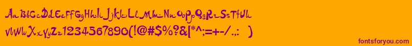 Dsarabic Font – Purple Fonts on Orange Background