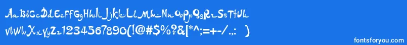 Dsarabic Font – White Fonts on Blue Background