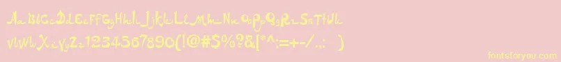 Dsarabic Font – Yellow Fonts on Pink Background
