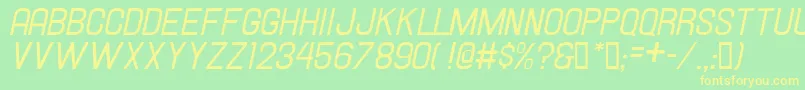 HallandaleItalicJl Font – Yellow Fonts on Green Background