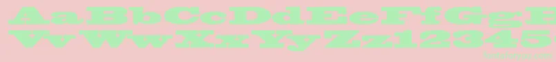 Bigswingingslabs Font – Green Fonts on Pink Background