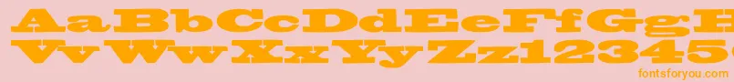 Bigswingingslabs Font – Orange Fonts on Pink Background