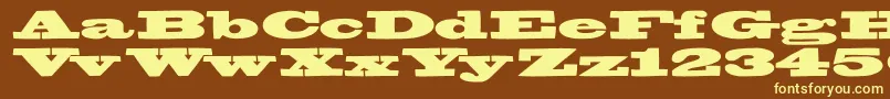 Bigswingingslabs Font – Yellow Fonts on Brown Background