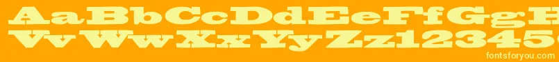 Bigswingingslabs Font – Yellow Fonts on Orange Background