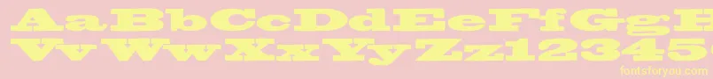 Bigswingingslabs Font – Yellow Fonts on Pink Background