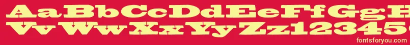 Bigswingingslabs Font – Yellow Fonts on Red Background
