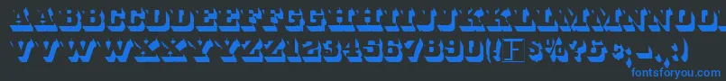 Whitebld Font – Blue Fonts on Black Background
