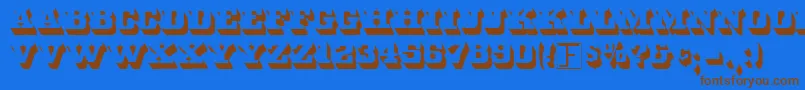 Whitebld Font – Brown Fonts on Blue Background