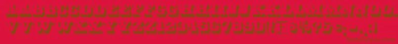 Whitebld Font – Brown Fonts on Red Background
