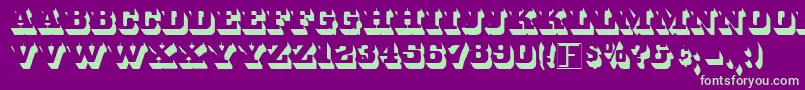 Whitebld Font – Green Fonts on Purple Background