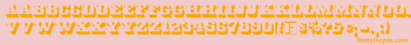 Whitebld Font – Orange Fonts on Pink Background