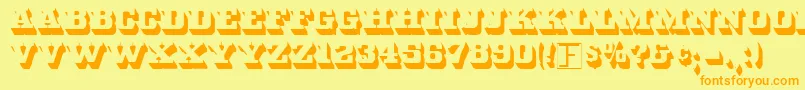 Whitebld Font – Orange Fonts on Yellow Background