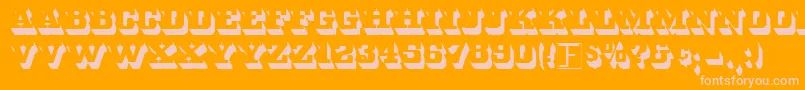 Whitebld Font – Pink Fonts on Orange Background