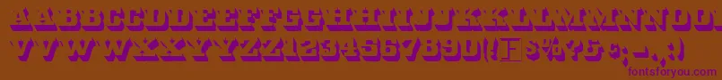 Whitebld Font – Purple Fonts on Brown Background