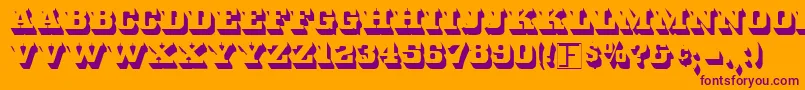 Whitebld Font – Purple Fonts on Orange Background