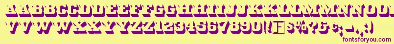 Whitebld Font – Purple Fonts on Yellow Background