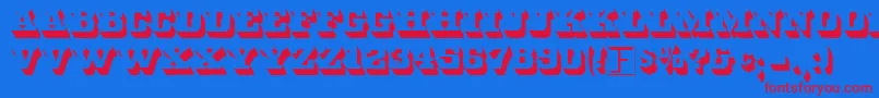 フォントWhitebld – 赤い文字の青い背景