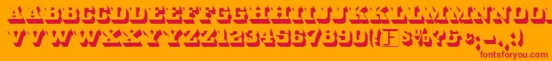 Whitebld Font – Red Fonts on Orange Background