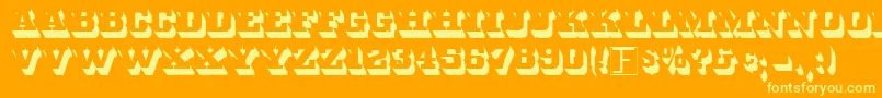 More about Whitebld Font Whitebld Font – Yellow Fonts on Orange Background