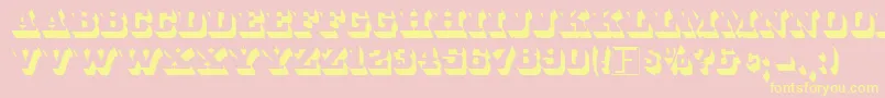 Whitebld Font – Yellow Fonts on Pink Background