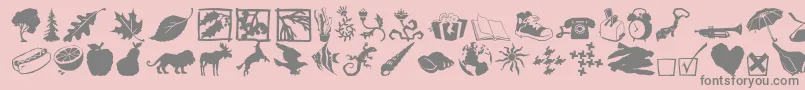 Dfincidentals Font – Gray Fonts on Pink Background