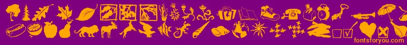 Dfincidentals Font – Orange Fonts on Purple Background