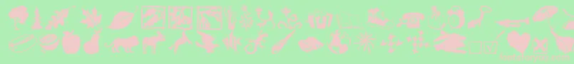 fuente Dfincidentals – Fuentes Rosadas Sobre Fondo Verde