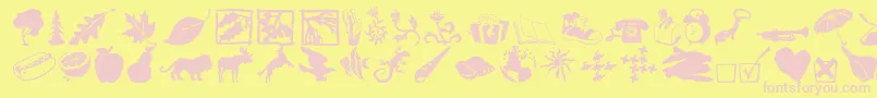 Dfincidentals Font – Pink Fonts on Yellow Background