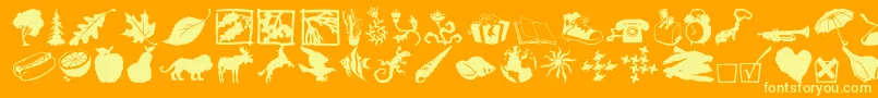 Dfincidentals Font – Yellow Fonts on Orange Background