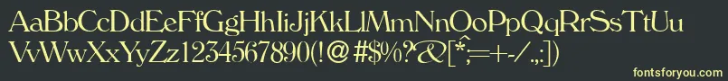 W730RomanRegular Font – Yellow Fonts on Black Background
