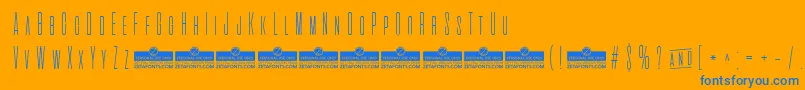 AlienscowsThinTrial Font – Blue Fonts on Orange Background