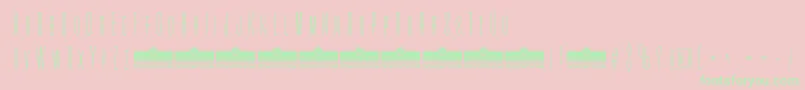 AlienscowsThinTrial-Schriftart – Grüne Schriften auf rosa Hintergrund